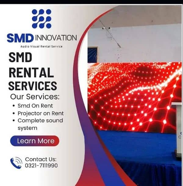 SMD Screen on rental basis with high quality on discount in karachi 0