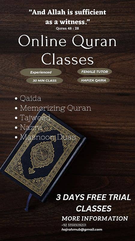 ONLINE FEMALE QURAN TEACHER 0