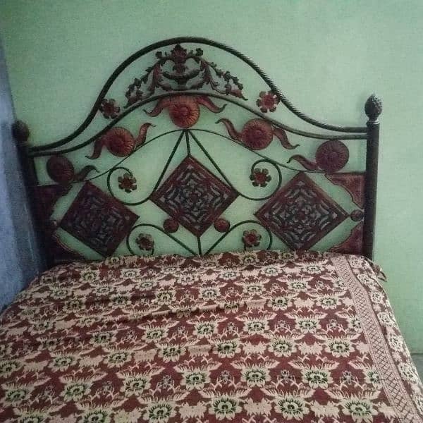 iron bed with mattress 3