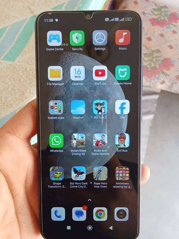 redmi 12c box sath hi 4+4 64gb pta approved 1