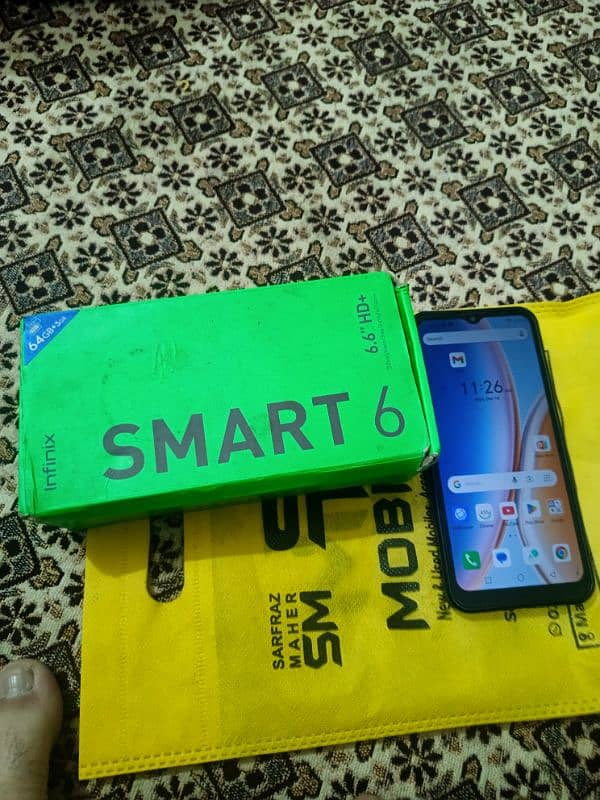 Infinix Smart 6 good condition pta approve 3gh ram 64 room 7