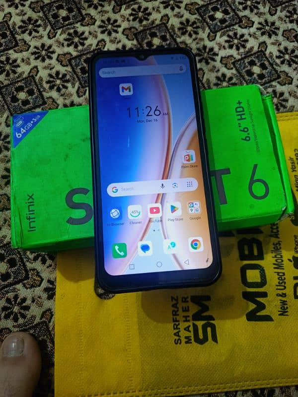 Infinix Smart 6 good condition pta approve 3gh ram 64 room 8