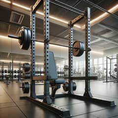 Heavy-Duty Adjustable Squat Rack for Home and Commercial Gyms