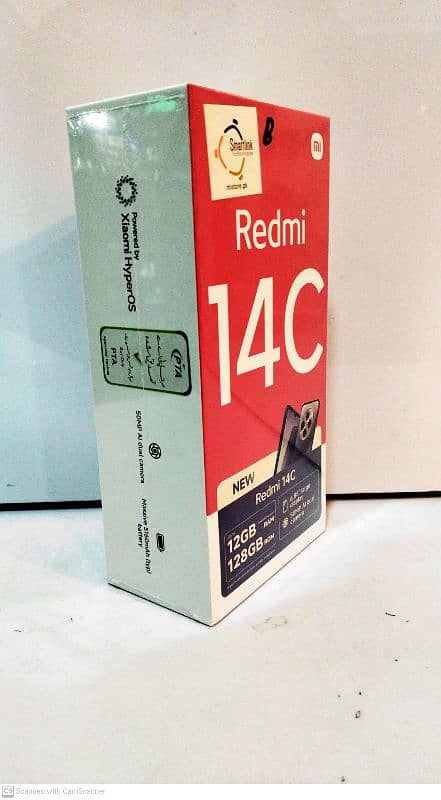 Redmi 14C , RAM 6+6 , Memory 128GB , Black Color Brand New Sealed Pack 2