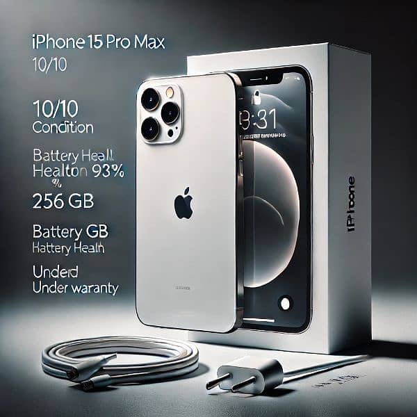 Brand New iPhone 15 Pro Max - White Titanium (256GB) 0