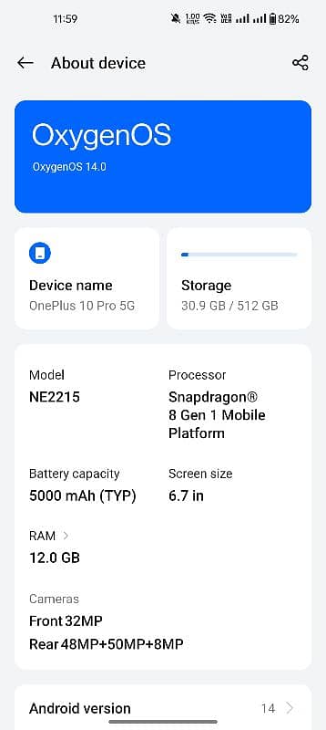 OnePlus 10Pro 12/512 PTA 0