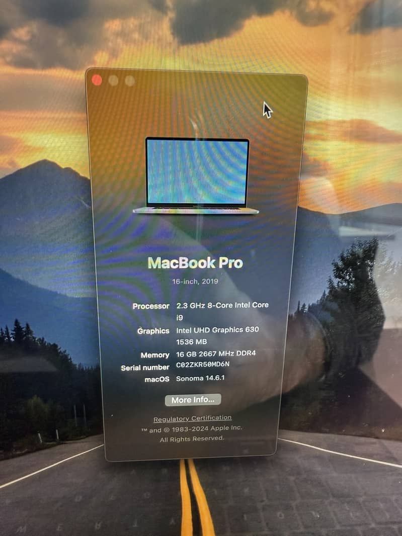 Macbook Pro 16" i9 - 16GB - 1TB Late 2019 Space Grey Model 15