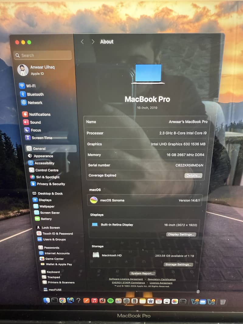 Macbook Pro 16" i9 - 16GB - 1TB Late 2019 Space Grey Model 17