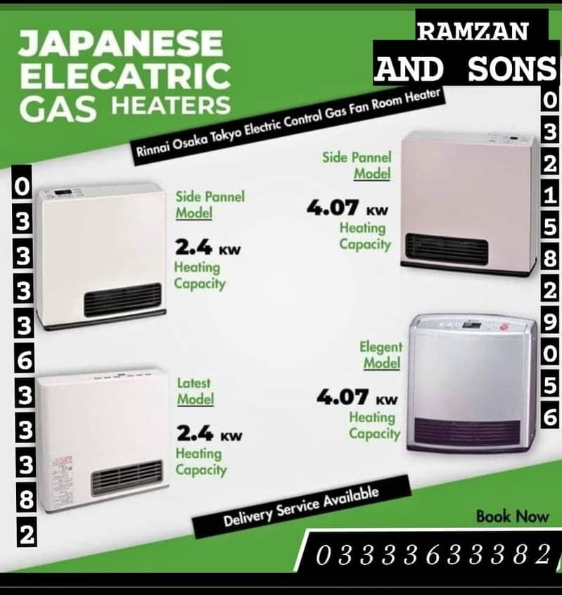 Heaters, Hybrid Model japanese Blower Heater Comfrot Sale and service 2