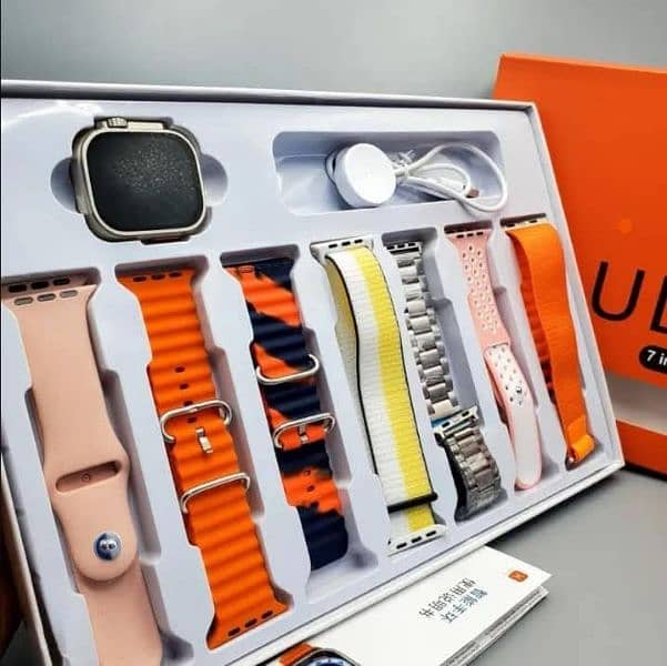 Ultra 7 in 1 big Smart watch Box Pack 0