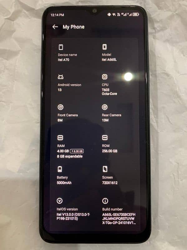 itel A70, 256 gb, dual pta, 10/10 condition 8