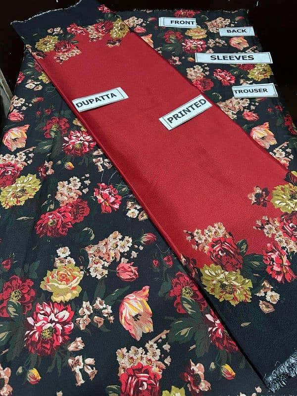 3 Piece Shirt Fabric: Karandi 1