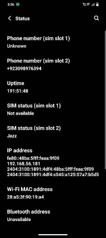 Y33T used mobile 03098976394 3