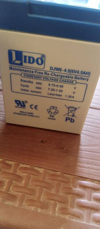 3 piece Lido battery óv 4.5amp high quality without cut 4