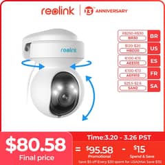 E1 Outdoor Smart 5MP PTZ WiFi Camera with Motion Spotlights Person/Ve