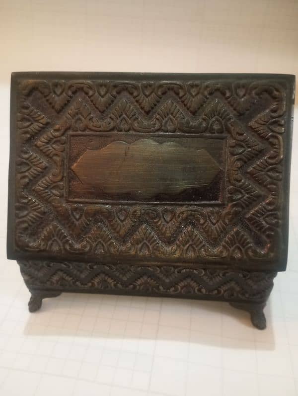 beautiful brass anteek jewelry box 4