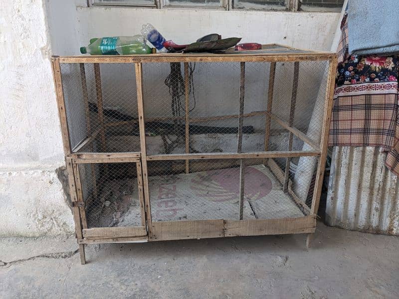 Wooden good size cage for sale 1