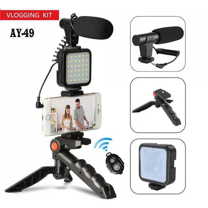 All-in-One AY-49 Video Vlogging Kit – Complete Video Making Kit 5