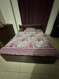 Queen bed with dressing for sell.