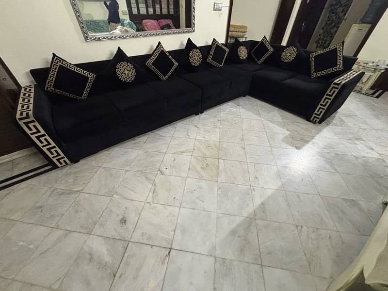 L shape 8 seater sofa set for sale 0