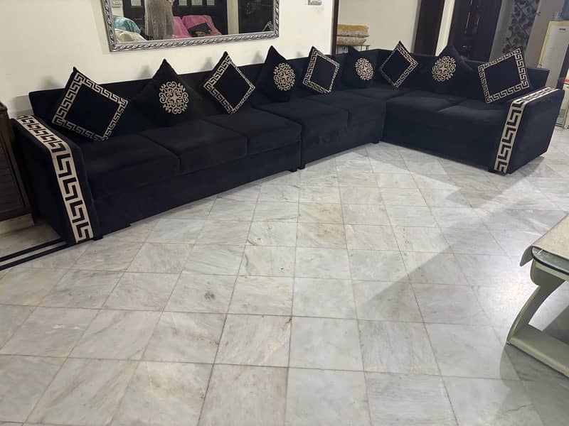 L shape 8 seater sofa set for sale 1