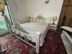 white bed set for sale in good condition