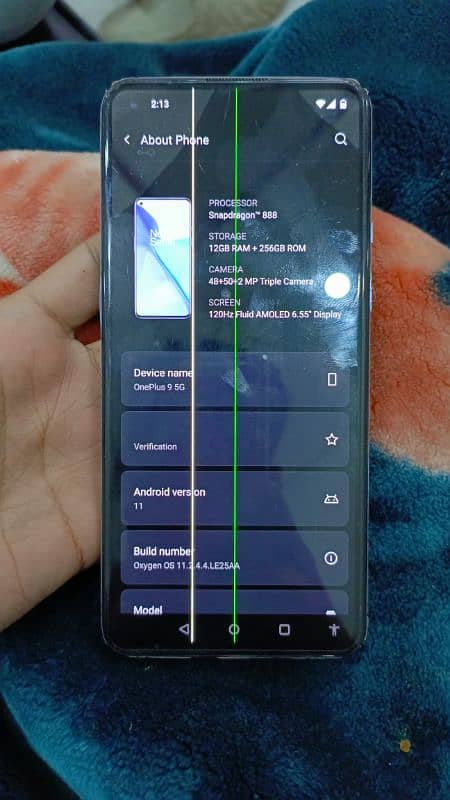 oneplus 9 panal line 1