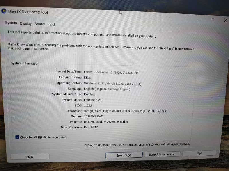 Dell Latitude 5590 i7 8gen Touch Screen 4