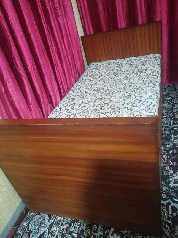 wooden double bed with storage box for 35000 only 0