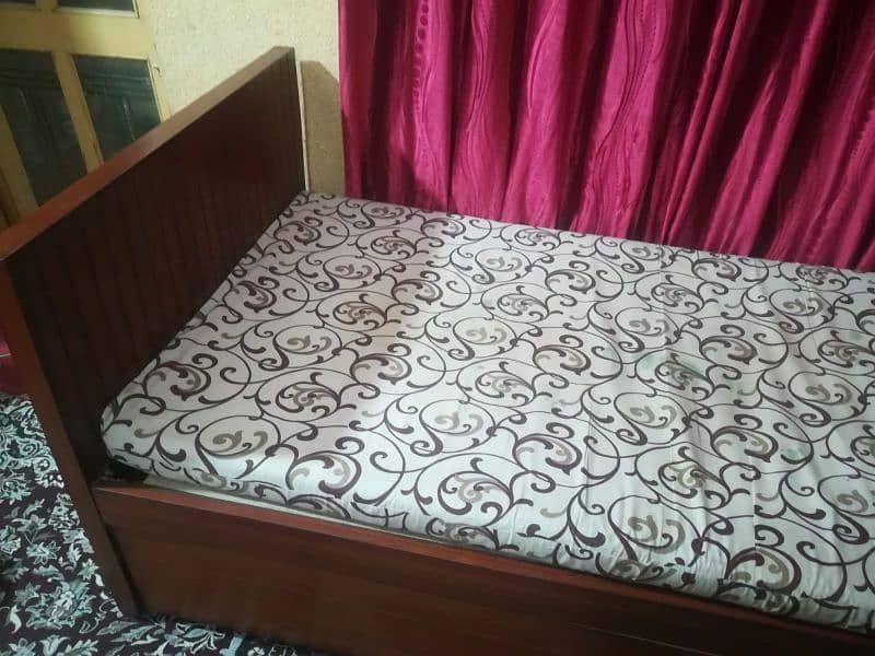 wooden double bed with storage box for 35000 only 4