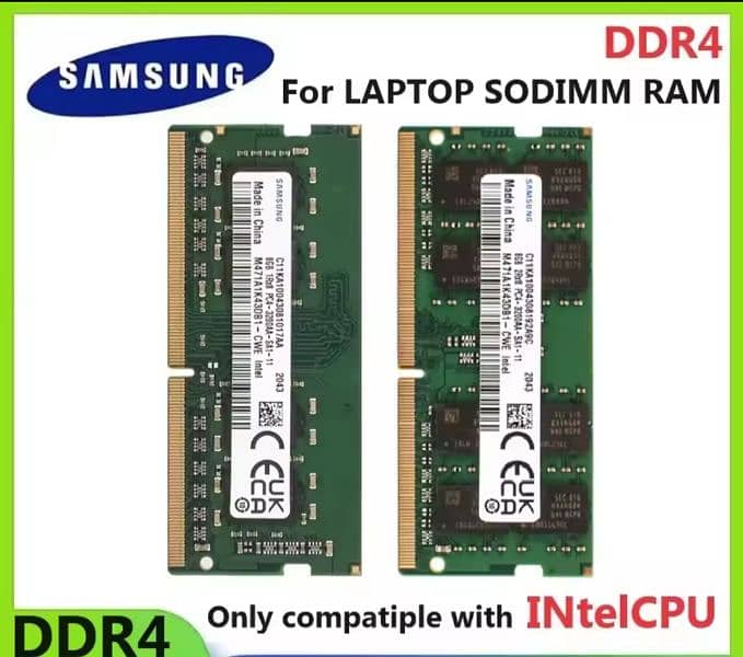 New 16GB DDR4 Ram 3200mhz by Samsung for Dell hp & Gaming laptop 0