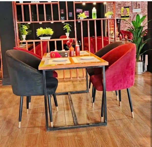 DINING FURNITUR CHAIRS TABLE SET AVAILABLE FOR CAFE'S RESTAURANT HOTEL 4