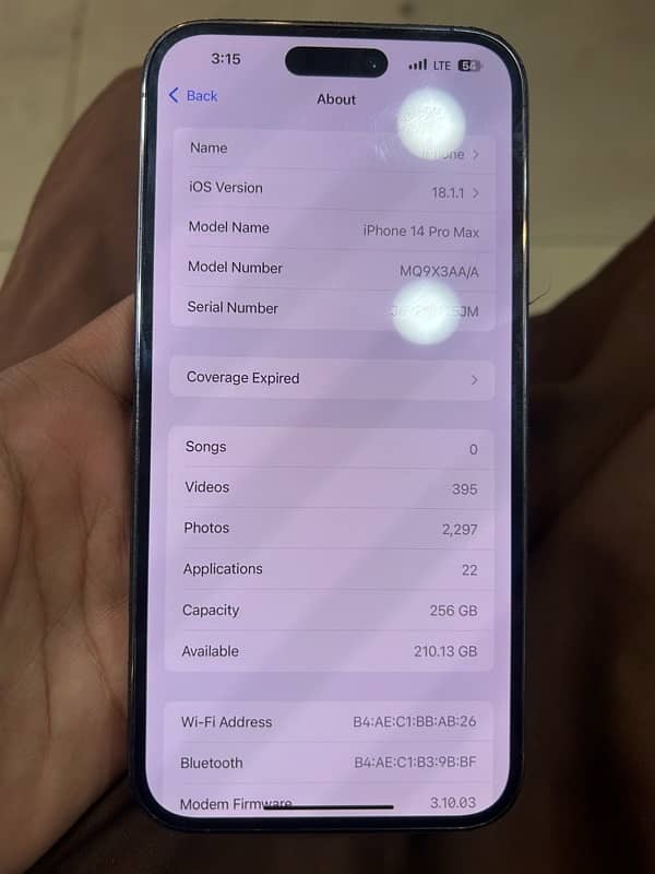 Iphone 14 pro max 256 gb pta Approved 0