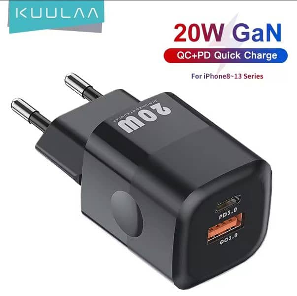 20W PD Charger QOOVI and Kuulaa Dual USB Type C- Charger 5A Fast Charg 8