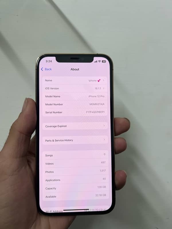 Iphone 12 pro (128)Gb dUal sim pTa proved 7