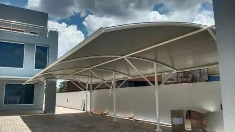 Cafe roofing - Canopy sheds - Wall mounted - Tensile car park 3