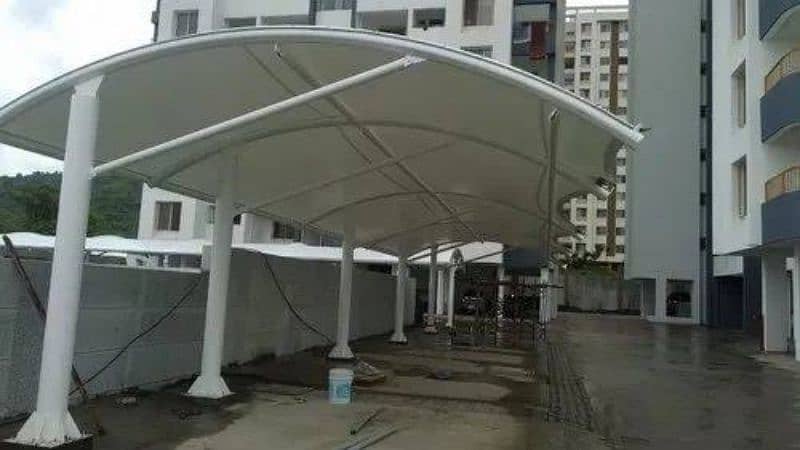 Cafe roofing - Canopy sheds - Wall mounted - Tensile car park 6