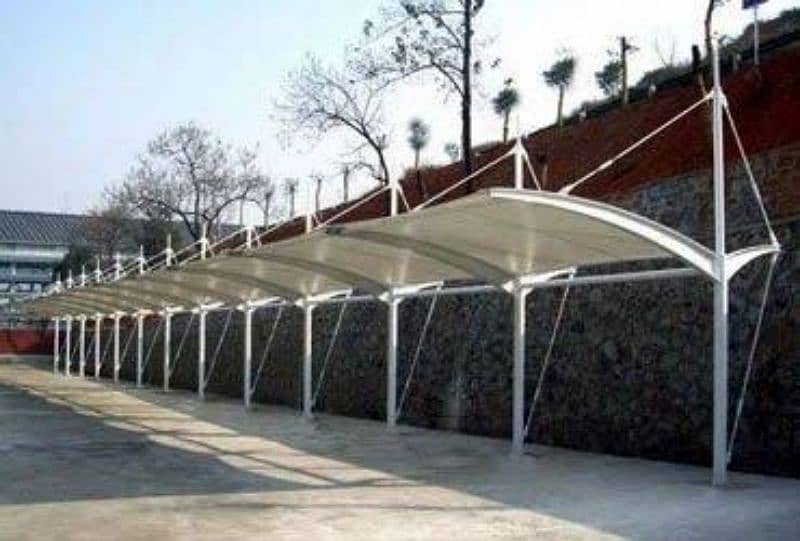 Cafe roofing - Canopy sheds - Wall mounted - Tensile car park 8