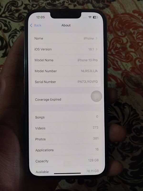 Iphone 13 pro 128GB jv condition 10/9 exchange possible with iPhone 8