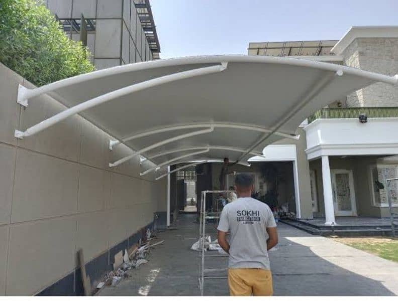 Car Parking shades in Pakistan - Wall mounted - Porch - Canopy-Marquee 5