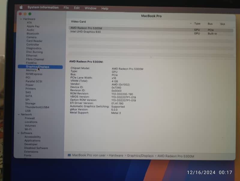 MacBook Pro 2019-16 Display-32/1TB SSD-50CC 9