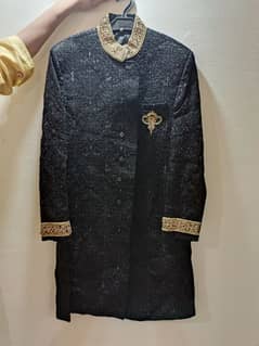 shirwani black colour one time used with white inner suit