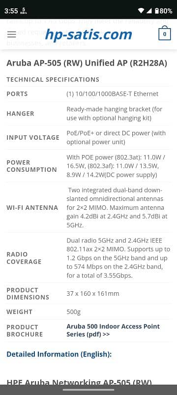 aruba wifi 6 server access point 5