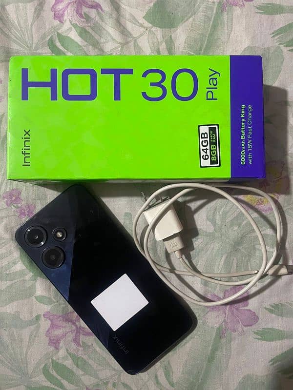 Infinix Hot 30 play PTA Approved Box Charger 0