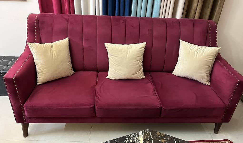 5 seater velvet sofa set for sale 1