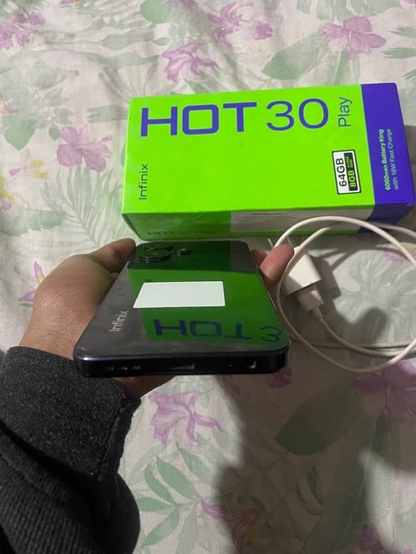 infinix Hot 30 Play With Box Charger PTA Approved 0