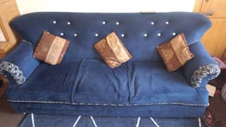 Blue sofa velvet posh