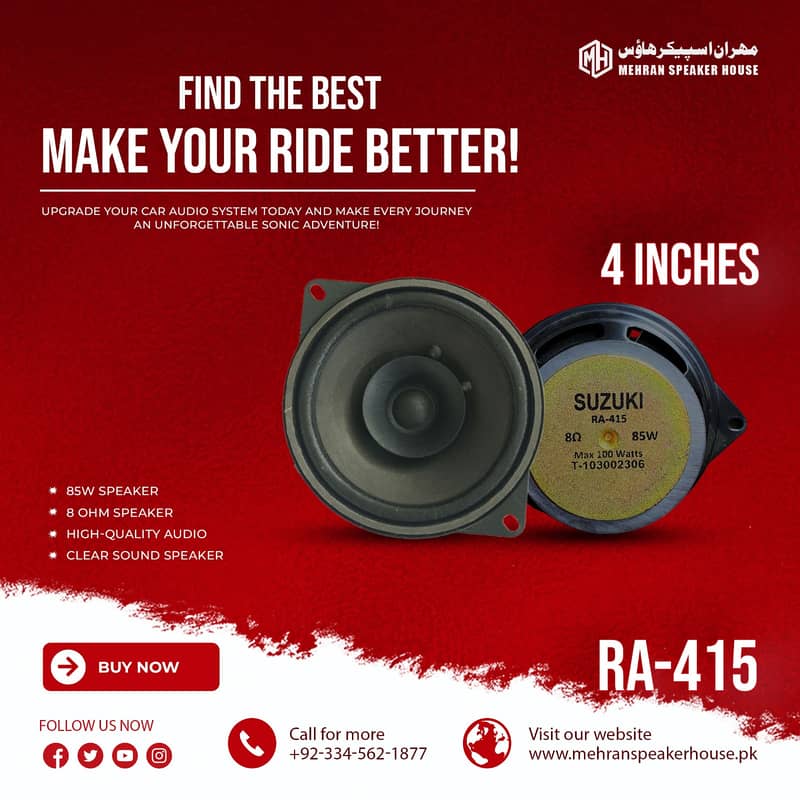 Cars Speakers Mp3 Sound System / Dashboard Speakers Side Speakers 4