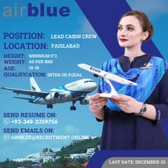 Cabin Crew Air Hostess - Airblue