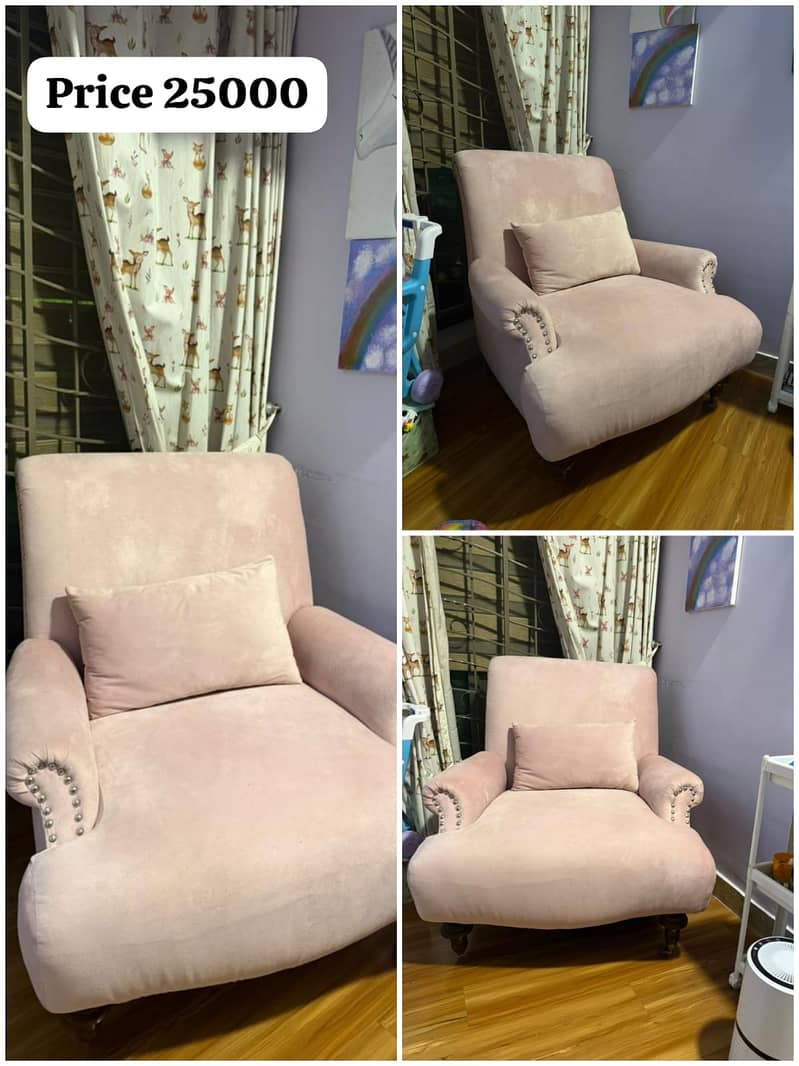 baby pink velvet sofa | Sofa for sale 0